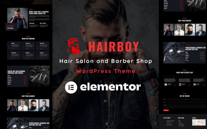 Hairboy - Tema WordPress Salon Rambut dan Pangkas Rambut Satu Halaman