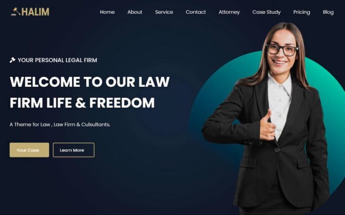 Halim - Template Halaman Arahan Firma Hukum