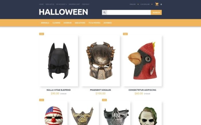 Templat OpenCart Halloween