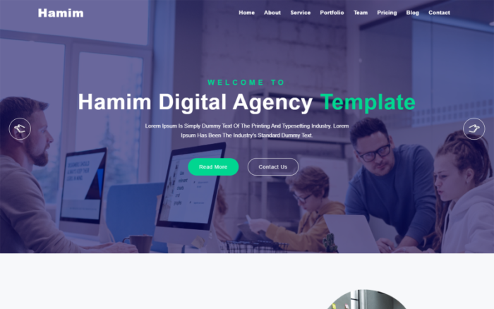 Templat Situs Web Serbaguna Hamim Digital Agency