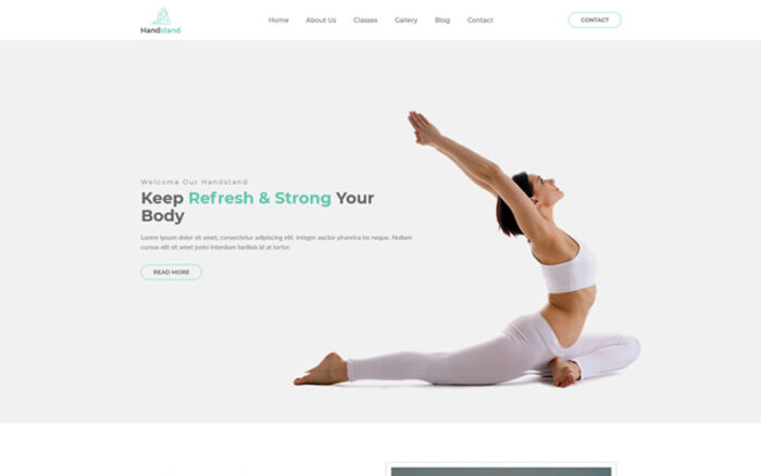 Handstand - Template Situs Web Kebugaran & Gym