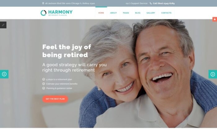 Harmony - Retirement Planning Joomla Template