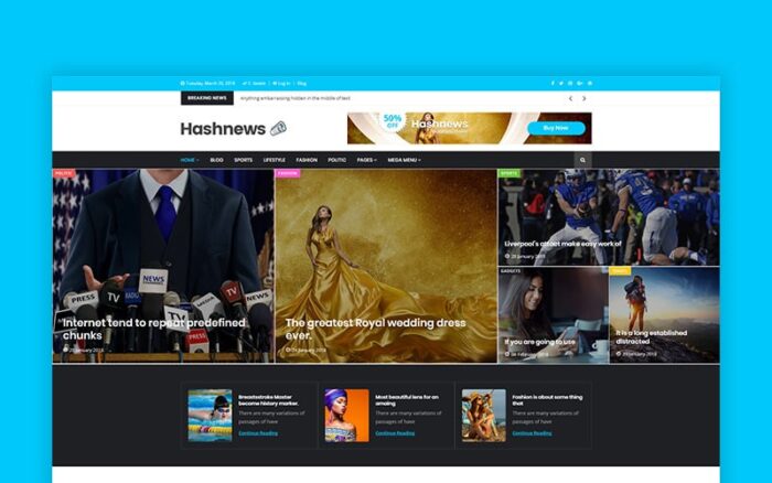 Hashnews - Template Situs Web Majalah & Surat Kabar