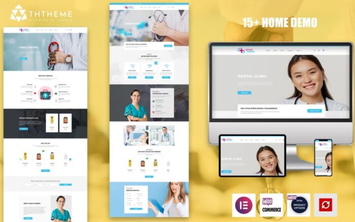 Tema WordPress Klinik & Toko Obat Elementor – Health Pharma