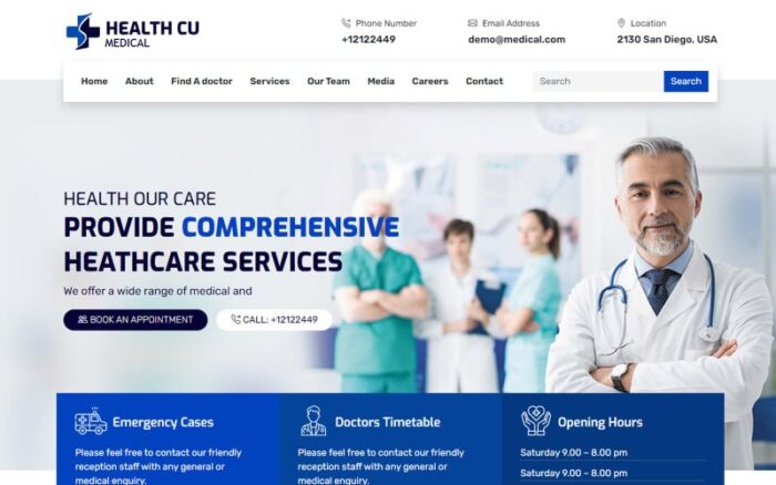 Healthcu - Template Situs Web HTML Kesehatan dan Medis