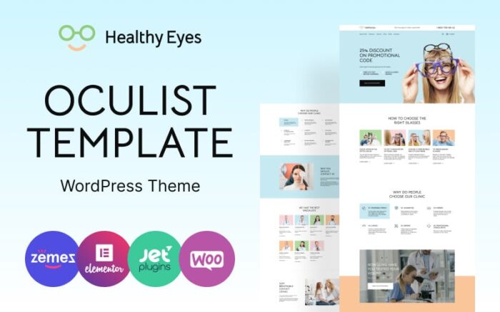 HealthEyes - Tema WordPress Ahli Kacamata