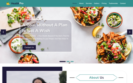 HealthPro - Weight Loss HTML5 Landing Page Template
