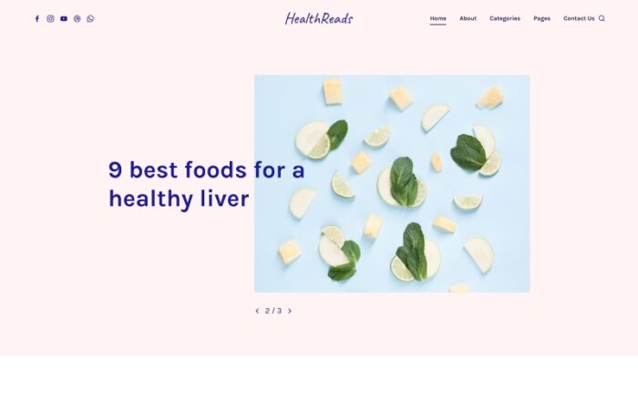 HealthReads - Template Situs Web Hidup Sehat