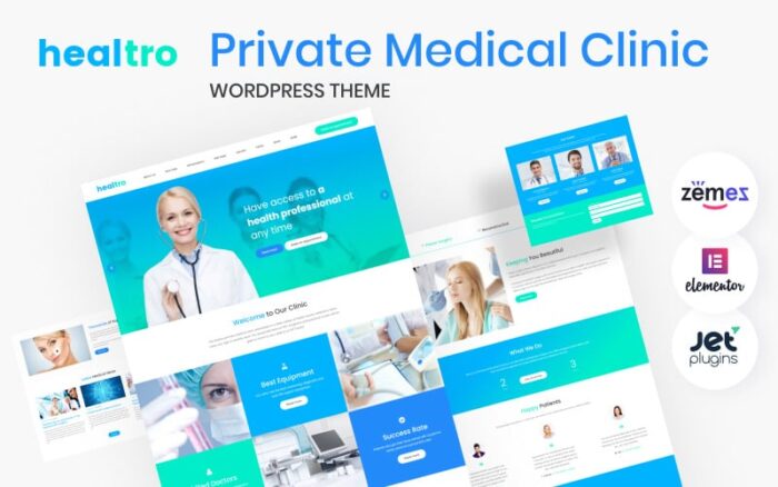 Healtro - Tema WordPress Klinik Medis Swasta