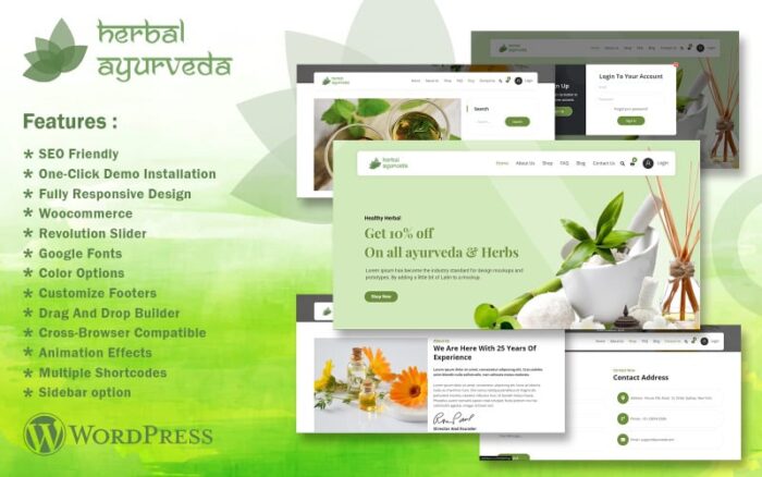 Herbal - Tema WordPress Ayurveda Murni