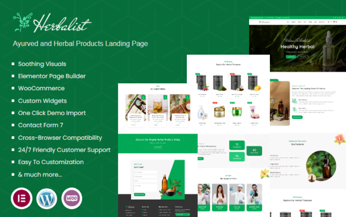 Herbalist - Tema WordPress Produk Ayurveda dan Herbal