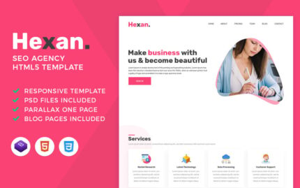 Hexan - Digital Agency/SEO Agency HTML Template