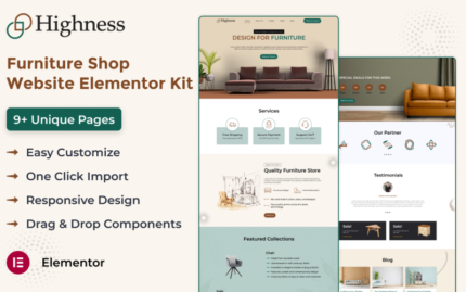 Highness - Furniture Shop Website Store Template