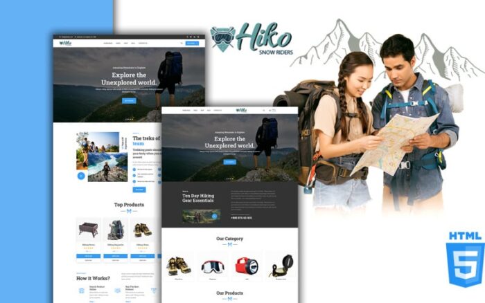 Templat Situs Web HTML5 Hiko Trekking dan Hiking