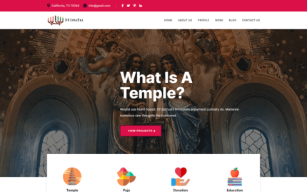 Templat HTML Pendaratan Agama Hindu