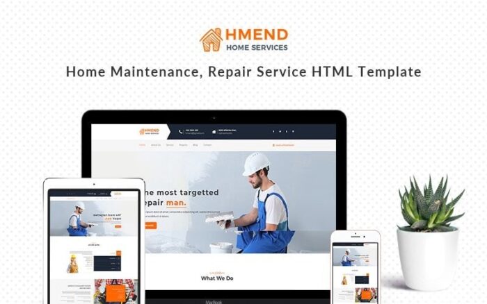 Hmend – Template Situs Web Layanan Perawatan dan Perbaikan Rumah