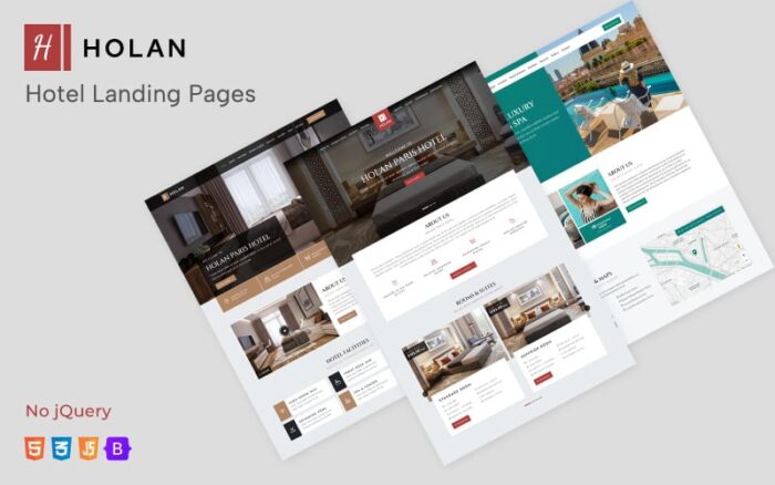 Holan - Template Halaman Arahan Hotel