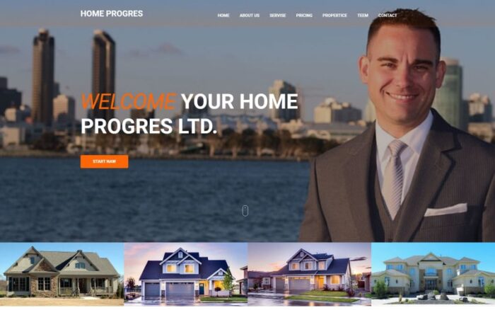 Beranda Progres - Template Halaman Arahan Properti