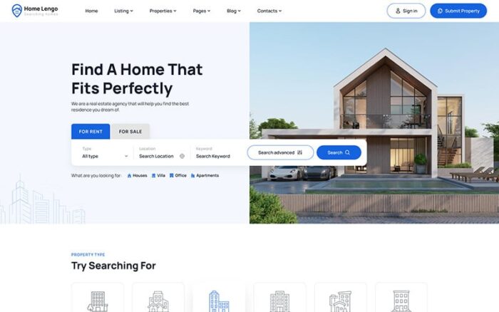 Homelengo - Tema WordPress Properti