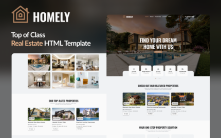 Homely - Template HTML Real Estat Komprehensif untuk Solusi Properti