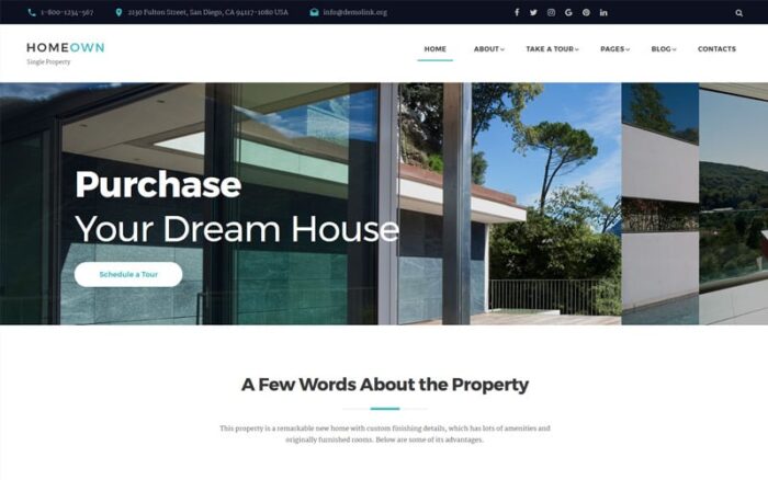 HOMEOWN - Template Situs Web HTML Multihalaman untuk Perusahaan Penjualan Properti Tunggal Mewah