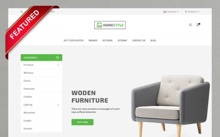 Template OpenCart Toko Mebel Homestyle