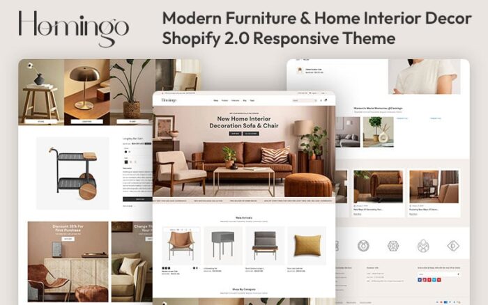 Homingo - Modern Furniture & Home Interior Decor Multipurpose Shopify 2.0 Responsive Theme