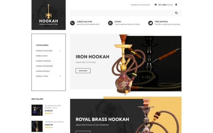 Hookah - Hookah Bar Magento Theme