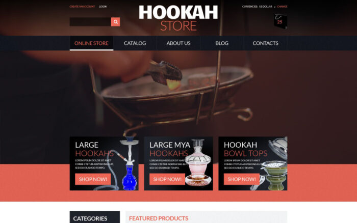 Templat Toko Hookah VirtueMart