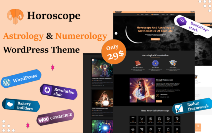 Horoskop - Tema WordPress Astrologi dan Numerologi