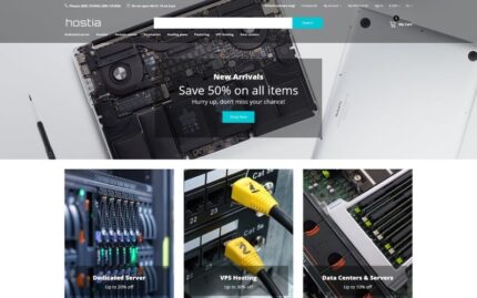 Hostia - Hosting E-Commerce Template OpenCart Bersih