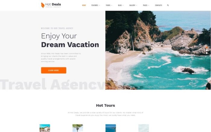 Penawaran Menarik - Template Situs Web HTML Multihalaman Bersih Agen Perjalanan