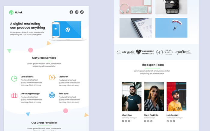 Hotak - Template Buletin Email Pemasaran Digital