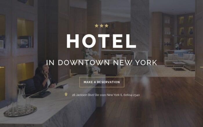 HOTEL - Template Halaman Arahan HTML Bergaya Perjalanan