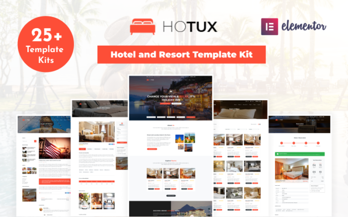 Hotux - Hotel and Resort Elementor Template Kit