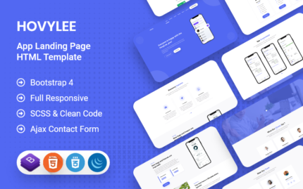 Hovylee - App Landing Page HTML Template