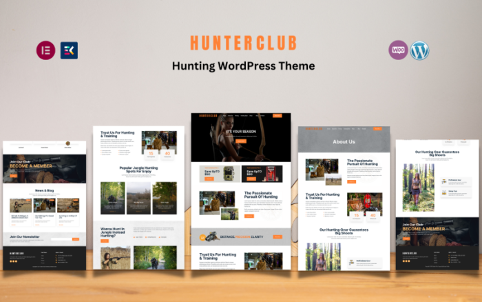 Hunter Club - Tema WordPress Berburu & Aktivitas Luar Ruangan