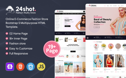 Template Bootstrap dan Toko Mode E-Commerce Wanita 24shot