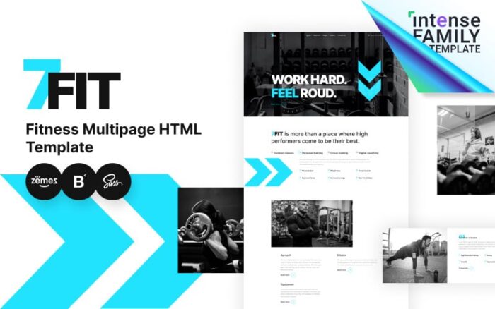 7Fit - Template Situs Web HTML5 Responsif untuk Gym