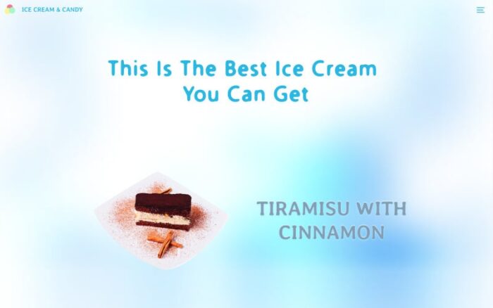 Ice Cream and  Candy - Online Shop, Bootstrap 5 html Website template