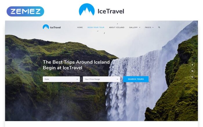 Ice Travel - Template Situs Web HTML5 Klasik Multihalaman Agen Perjalanan