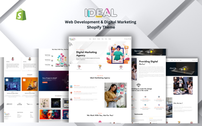 Ideal - Tema Shopify untuk Agensi Pengembangan Web & Pemasaran