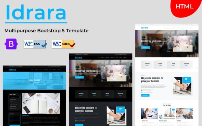 Idrara - Template Bisnis HTML Bootstrap 5 Serbaguna