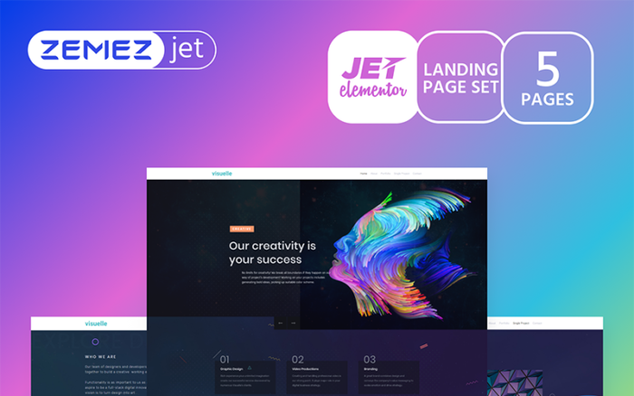 Imprezza - Mondrianisme Kreatif - Kit Jet Elementor