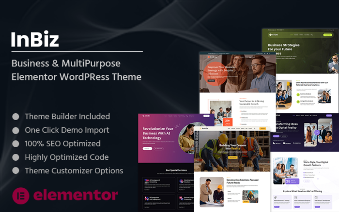 InBiz - Tema WordPress Elementor untuk Bisnis dan Serbaguna