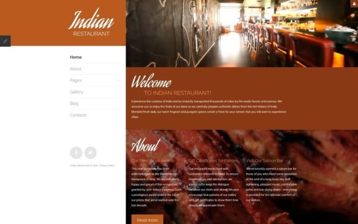 Template Joomla Responsif Restoran India