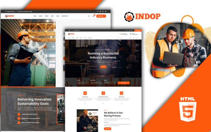 Template Situs Web HTML5 Toko Alat Konstruksi Indop