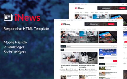 iNews - Responsive Newspaper HTML Website Template