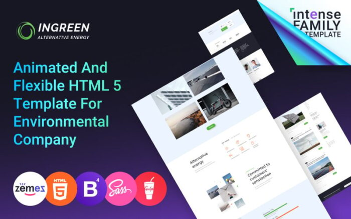 InGreen - Template Situs Web Energi Hijau