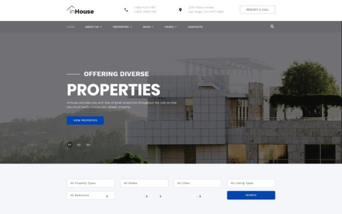 inHouse - Template Situs Web HTML Multihalaman untuk Properti